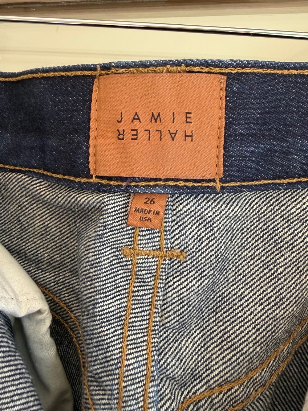 High-Rise Wide Leg Dark Blue Jeans - Classic Flare - Picture 10 of 11